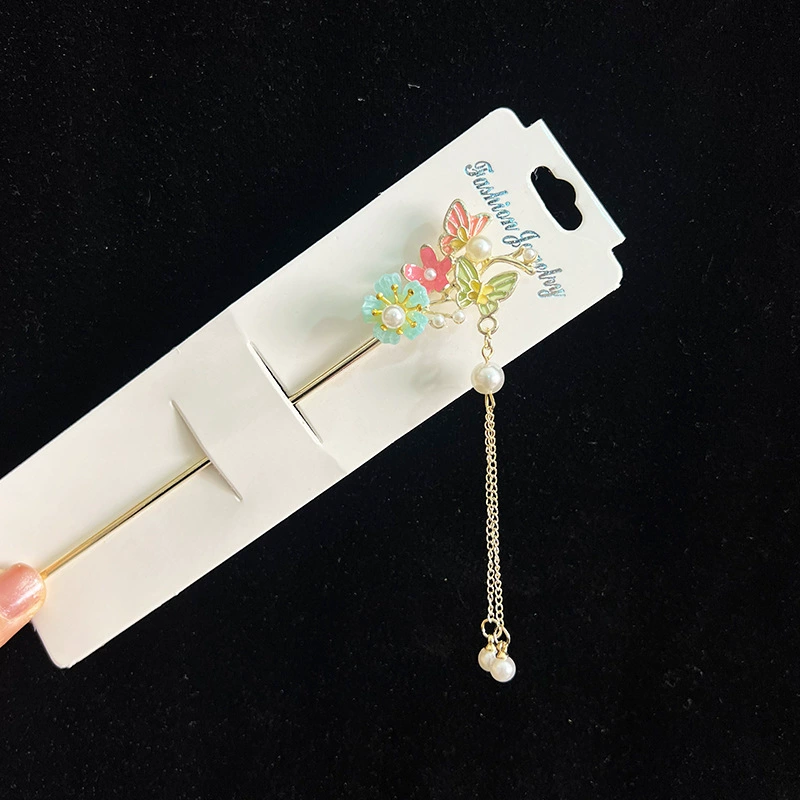 Hairpin Hanfu заколка для волос, орхидея цветочный декоративный аксессуар для волос, простая элегантная китайская стиль