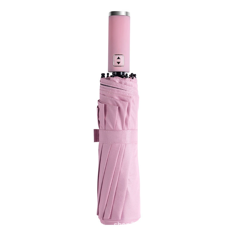 Automatic Waterproof Umbrella, 10-Rib Fully Automatic Compact Folding, Multiple Colors