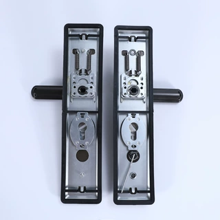 定制厂家双面加厚面板门把手家用入户通用型门拉手机械双开门锁