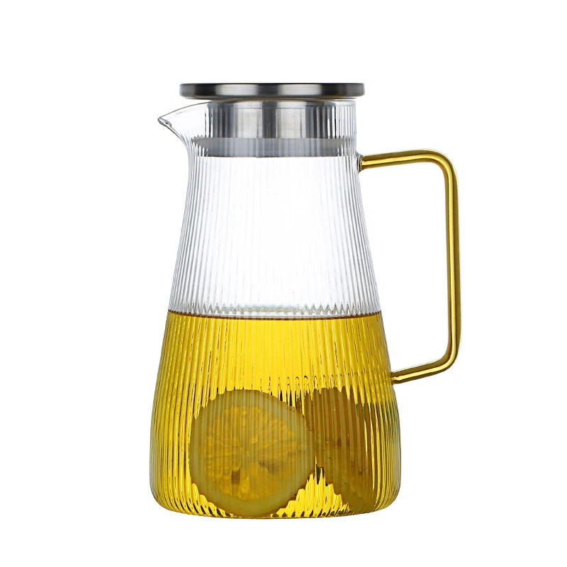 Capacious glass teapot, set stainless steel, tea