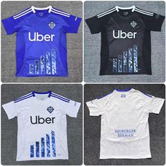 2425シーズンの科莫主客場のユニホームの第二客場の半袖の泰版のサッカーの服のフットボールのジェジー