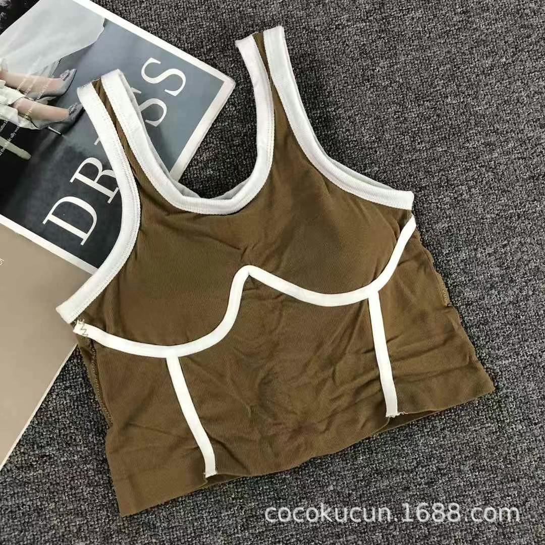 Comercio exterior Europa y Estados Unidos de alta intensidad corrida entrenamiento acondicionamiento se reúne apertado chaleco elástico ropa interior de yoga