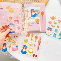 Стикеры (Сейлор Мун) декоративные для ноутбука и планера, assorted Sailor outfits & Wands