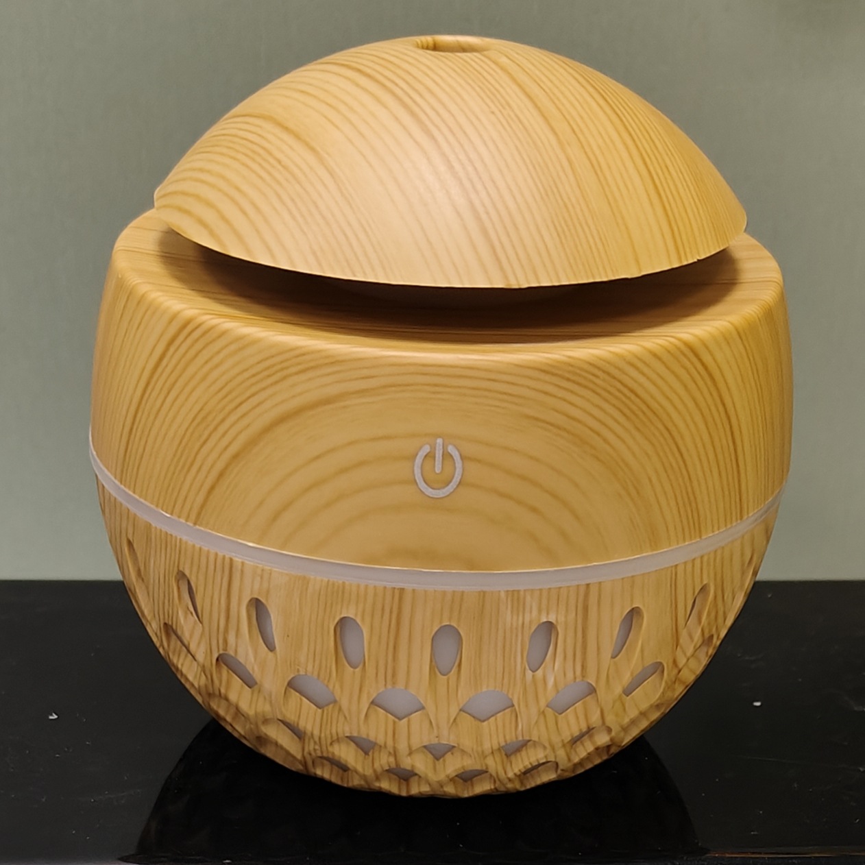 Creativa niebla USB gota de agua humidificador grano madera máquina aromaterapia fuente la fábrica LOGOTIPO personalizado regalo