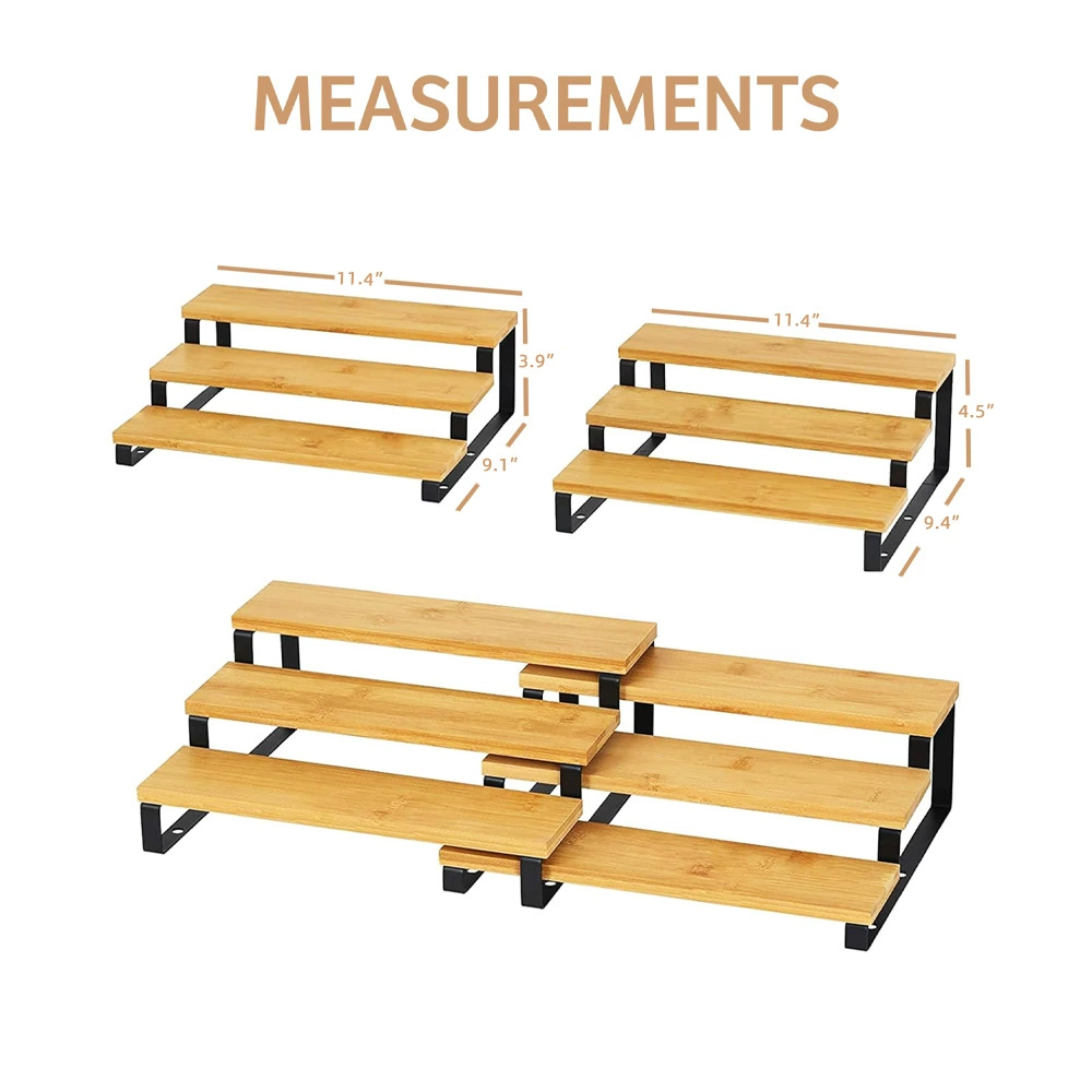 Storage Rack Spice Rack Multi-tier Desktop Bamboo from Yomiego