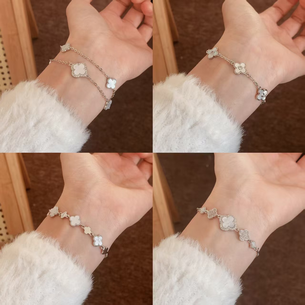 Sophisticated elegant adjustable bracelet with zircon