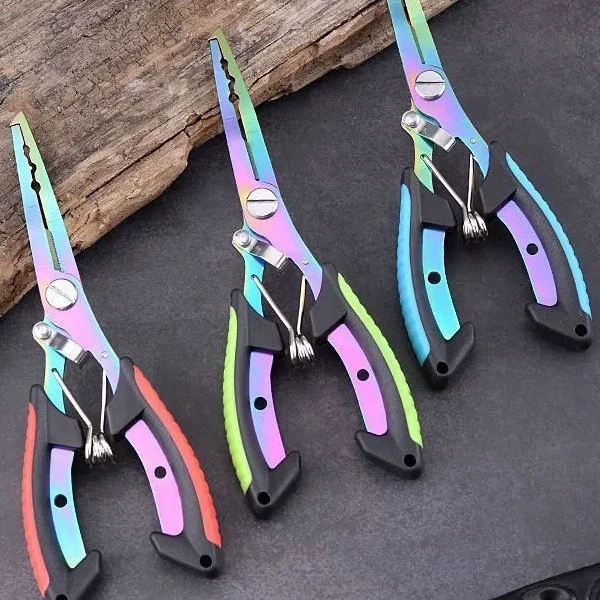 Кусачки для лески из нержавеющей стали, инструмент для удаления крючков, плоскогубцы для приманок, рыболовные кусачки для лески, инструмент для резки лески PE, плоскогубцы для приманок