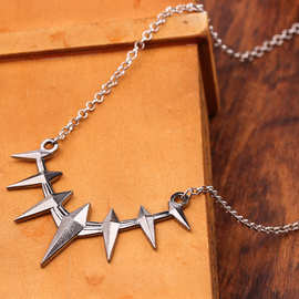 跨境欧美影视周边漫威电影黑豹七根刺狼牙项链