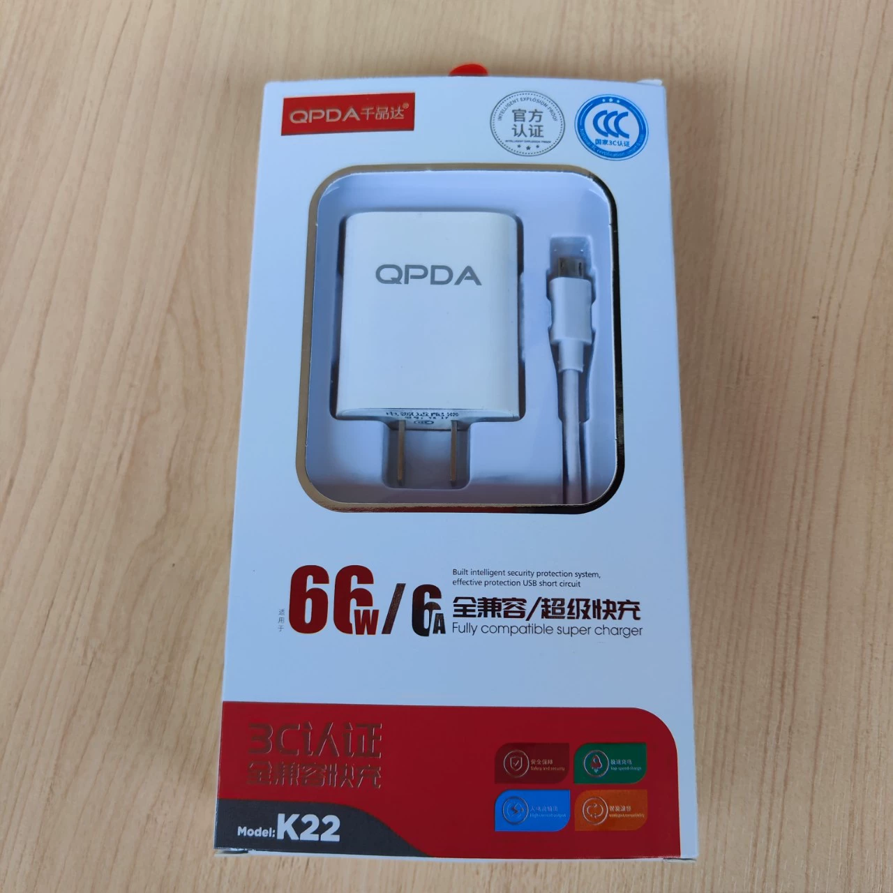Brand K20 K22 66W Полная и флеш-зарядка подходит для Android Pin Fruit Мобильного телефона Флеш-зарядка