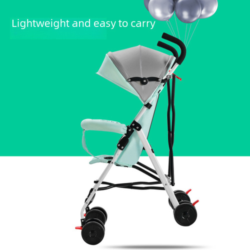 Wholesale foldable lightweight baby stroller with reclining function, portable for infants and toddlers, one-piece dropshipping stroller