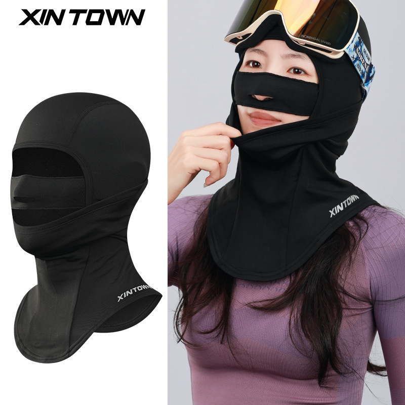 Xingheng double-layer ski headgear veneer riding mask outdoor autumn and winter warm headgear neck protection cold-proof thin velvet fleece Xingheng double-layer ski headgear veneer riding mask outdoor autumn and winter warm headgear neck protection cold-proof thin velvet fleece