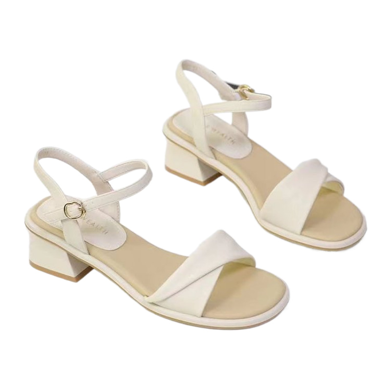 Sandalias de Tacón Grueso con Hebilla para Mujer de Caucho y PU image 6