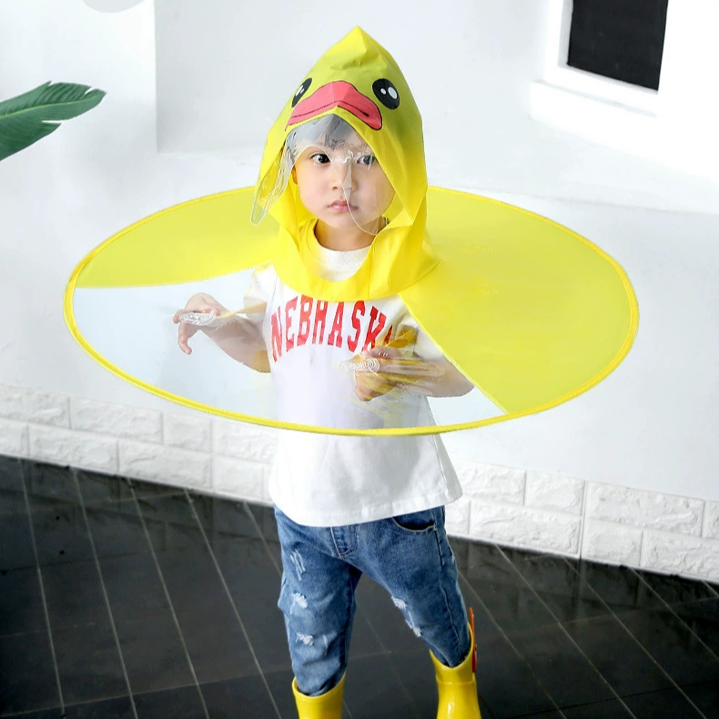 Детский универсальный милый дождевик B.Duck, плащ для младших школьников