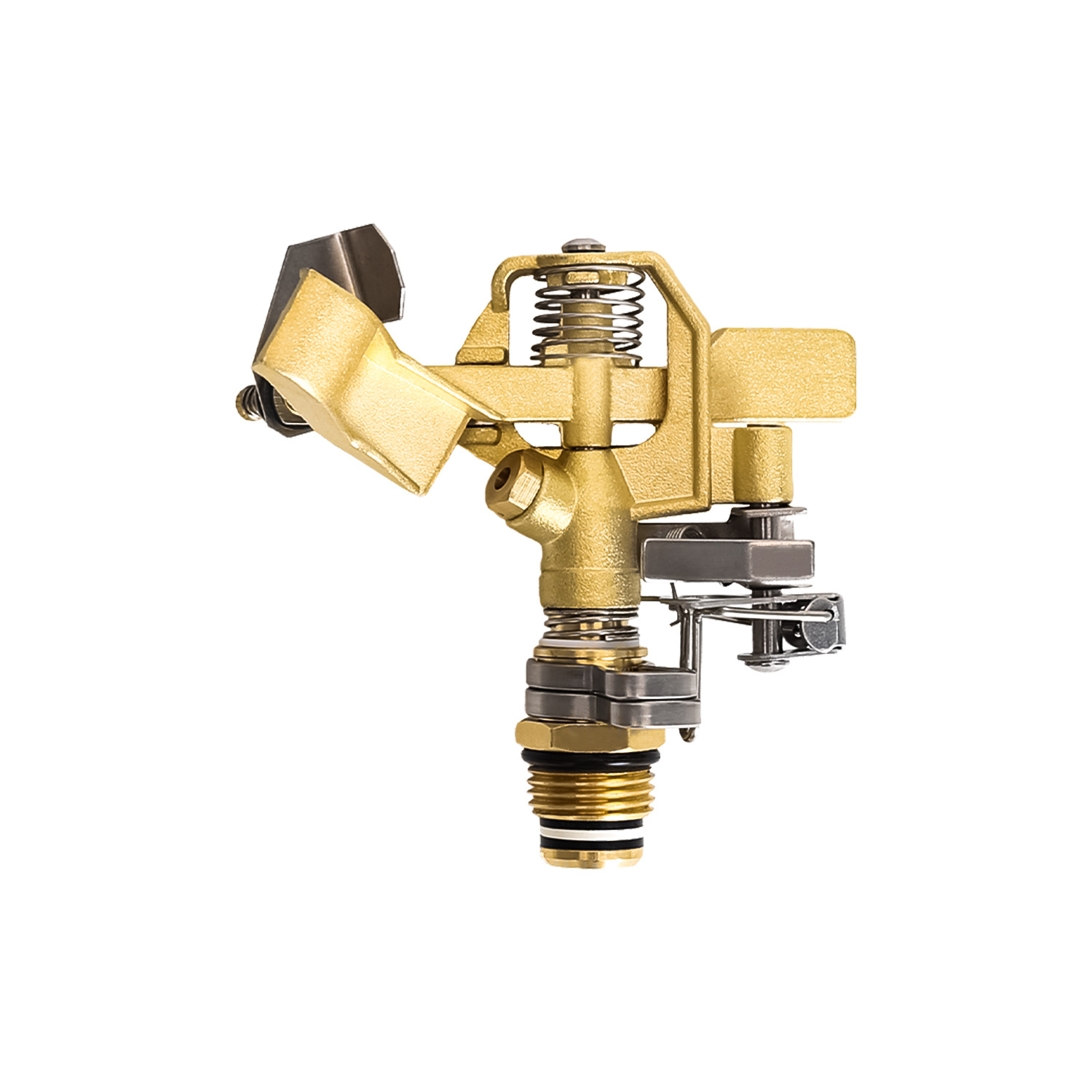 Jardín de jardín rociadores giratorios Rocker brazo pistola boquilla Europea diente trípode latón riego boquilla