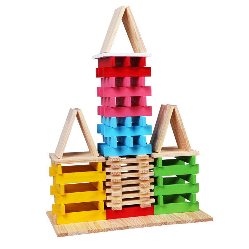 Arquímedes de madera para niños hechos a mano modelo de construcción de bloques de madera para jardín de infantes para construir juguetes apilados de materiales