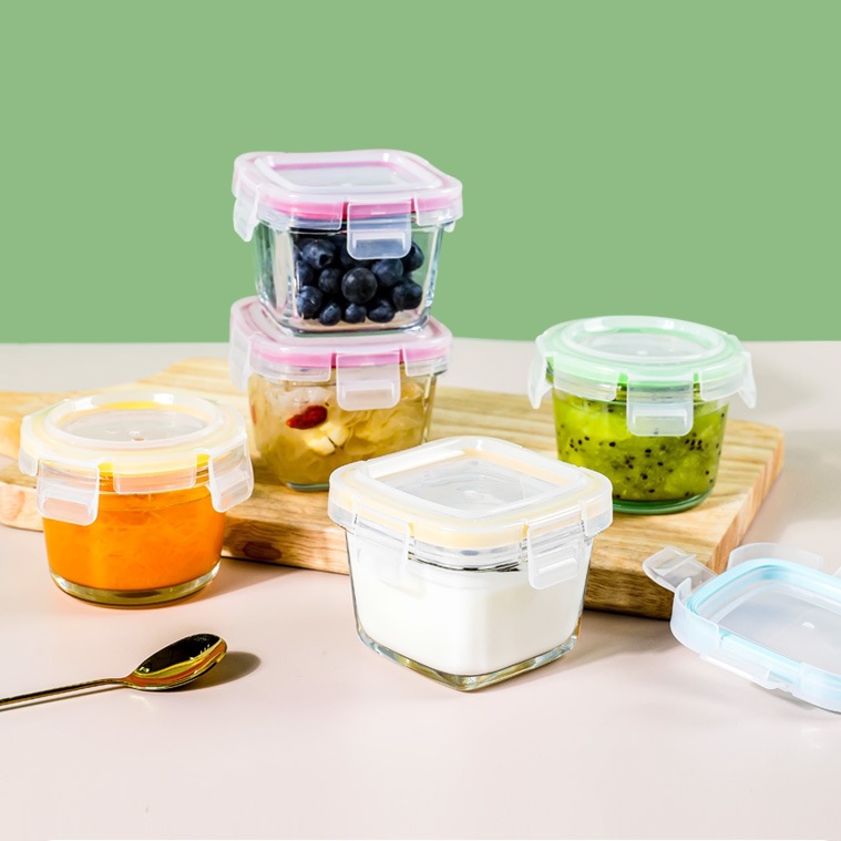 High Borosilicate Food Supplement Box Can Be Steamed, Microwave Heated Bowl, Glass Crisper, Baby Special Food Supplement Bowl, Steamed Egg Bowl