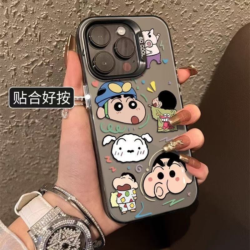 嘴嘴小新适用新款苹果17手机壳16文字15彩银14爆款/13耐脏/12硬壳