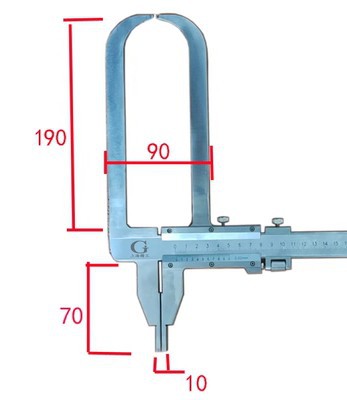 500双面壁厚游标卡尺上沟槽卡尺0-300电子数显头盔壁厚游标卡尺