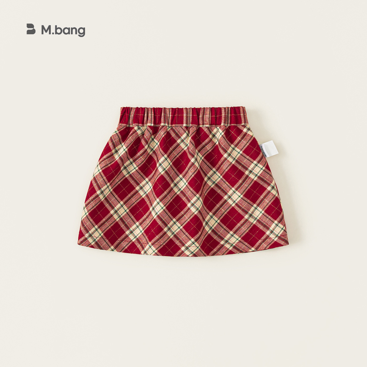 Youbao ropa para niños falda de media longitud para niñas verano nuevo estilo tendón de vaca cintura a cuadros oblicuos falda corta para niños falda de temperamento de bebé femenino media falda