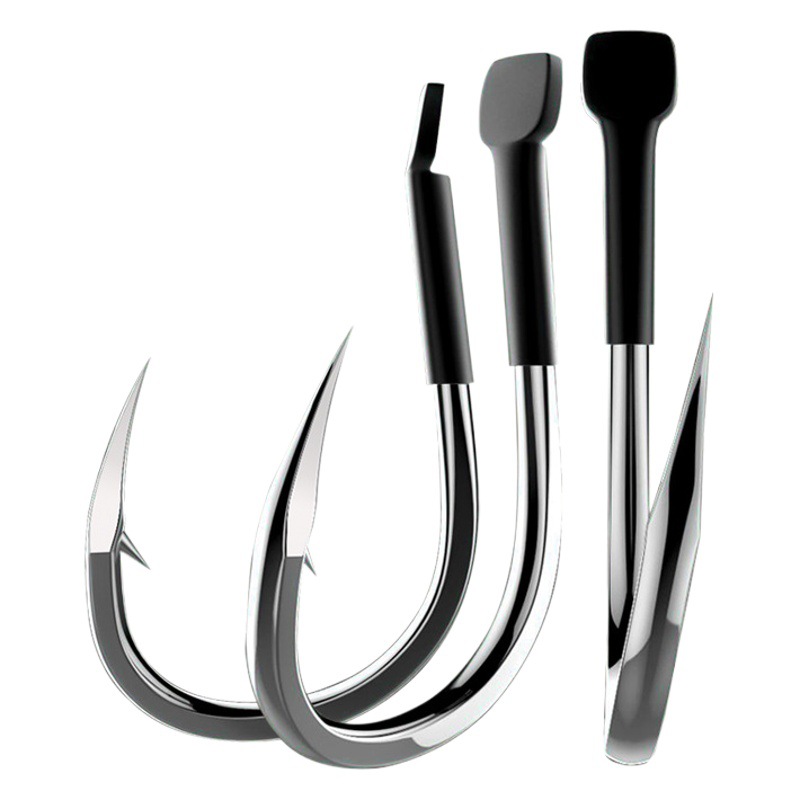 Crooked mouth blade green fish hook Sturgeon Isem barbed large hook giant fish hook bulk fish hook fishing gear wholesale