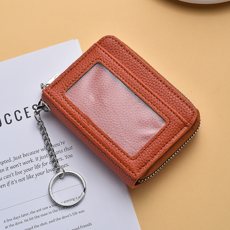 クロスボーダー起爆純色高颜値オルガンカードバッグ小型男性カードバッグ小銭入れ一体証明書収納