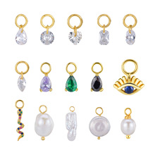 S925纯银小众手工DIY耳环吊坠饰品配件热卖耳圈珍珠配饰挂件项坠