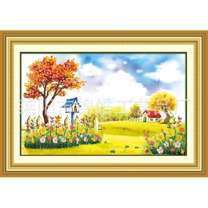 Nueva cinta bordado tridimensional bordado hecho a mano bricolaje colgando pintura sala de estar dormitorio estudio material paquete kit ramo colgante pintura