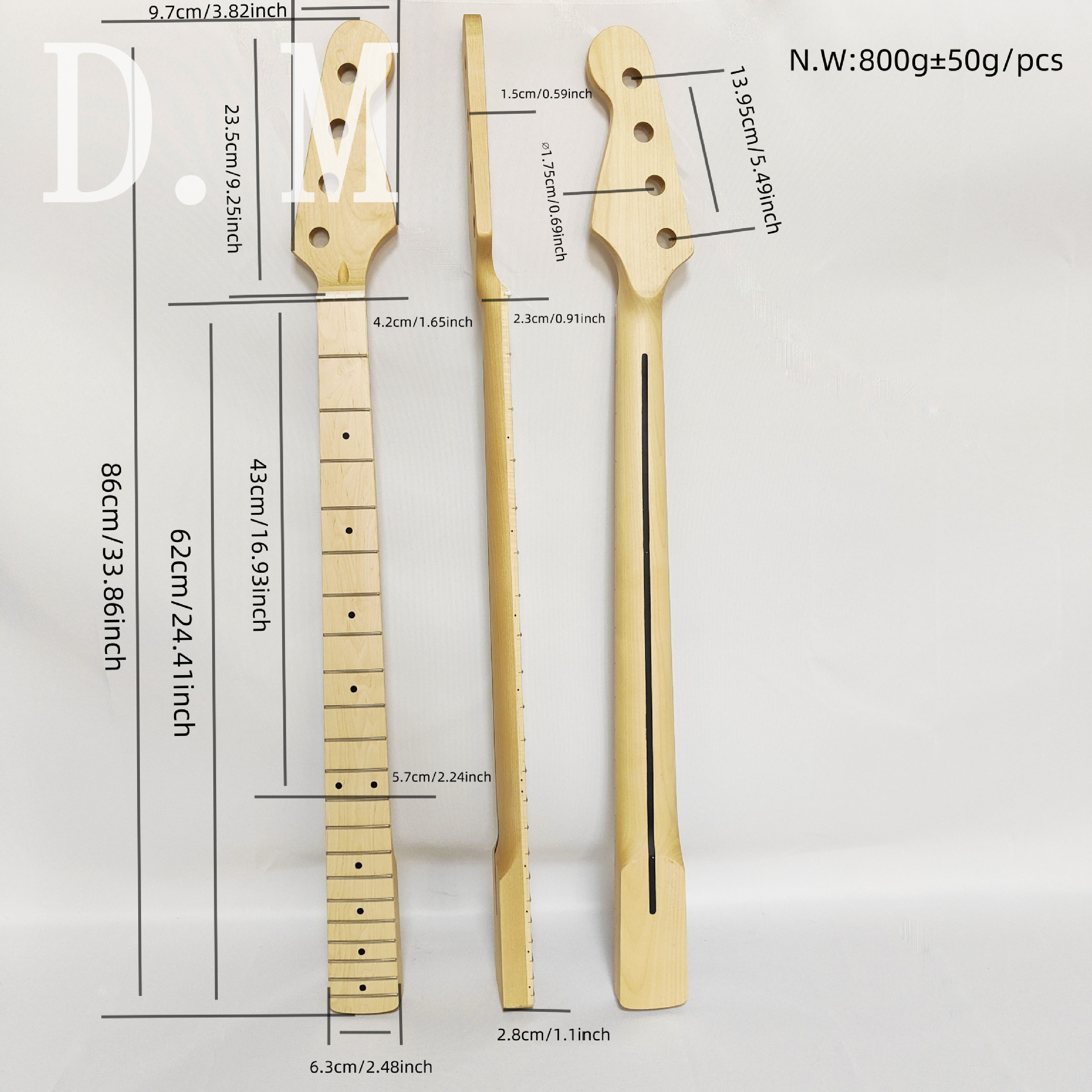 Madera accesorios de guitarra cuello PB bajo eléctrico mango material 21 productos Arce bajo eléctrico acabado guitarra mango 3 colores