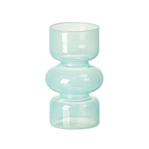 ins style antique glass vase wholesale high-end living room decoration flower arrangement retro small vase crafts ornaments