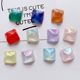Irregular Glitter Geometric Square Diy Jewelry Accessories Acrylic Square Shoe Buckle Refrigerator Sticker Decoration Accessories