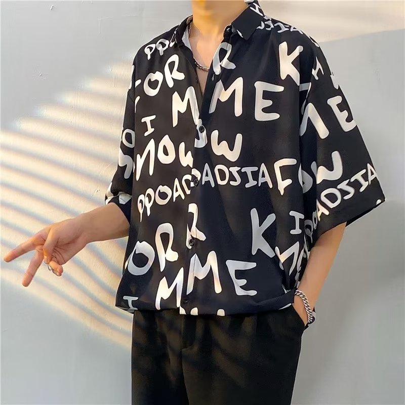 Hong Kong estilo Retro Vintage floral camisa manga corta Estilo Hawaiano tailandés diseño Ruan guapo camisa suelta para hombres y mujeres