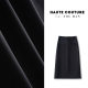 Spring and Summer New Invisible Pocket Rear Split A- line Skirt Simple Casual Wrinkle-free Soft Skirt High Waist Mid-length Skirt
