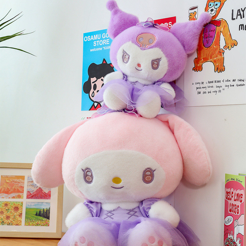 新しい紫色のドレスの新星クロミハローキティ人形メロディーぬいぐるみ子供の枕ギフト卸売|undefined