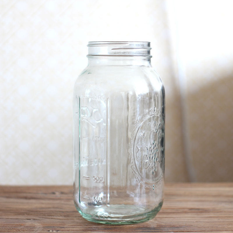 Tarro Mason de vidrio ancho 32 oz personalizado para Amazon, con tapa hermética, ideal para ensaladas, mermeladas o conservas
