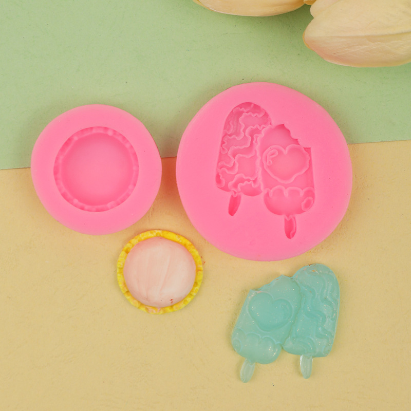 DIY helado paleta molde de silicona solo macaron crema suelo accesorios ultra-ligero arcilla cerámica suave