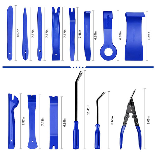 11/19/38-piece audio disassembly tool kit 3pcs car interior panel buckle nail remover light pliers set