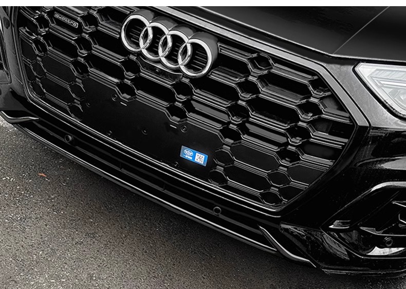 Suitable for 21-24 Audi Q5L front bumper decorative trim, black warrior modification, fog light, rear bumper, exhaust tip, anti-collision strip