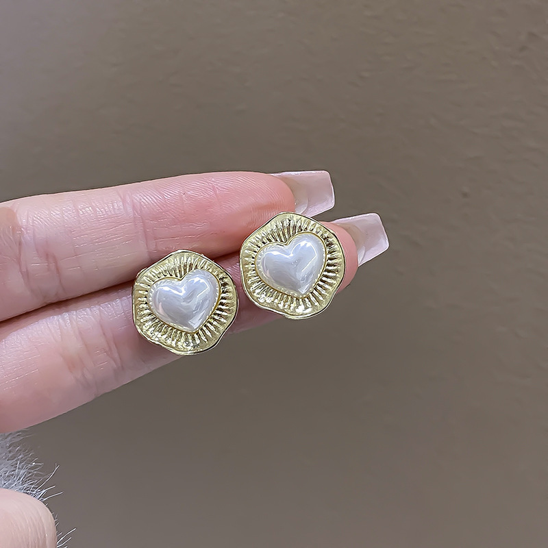 Pinzas para las orejas de perlas retro, sin orejas perforadas, pendientes simples de nicho, pendientes de pinzas para las orejas, pendientes, de lujo ligero, de alta calidad, bobinas para mosquitos, pendientes