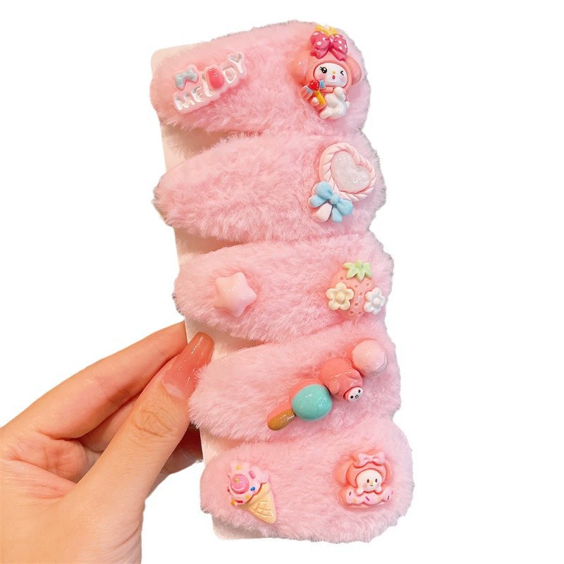 Детские мультяшные демисезонные заколки для волос, аксессуар для волос, чёлки, шпильки