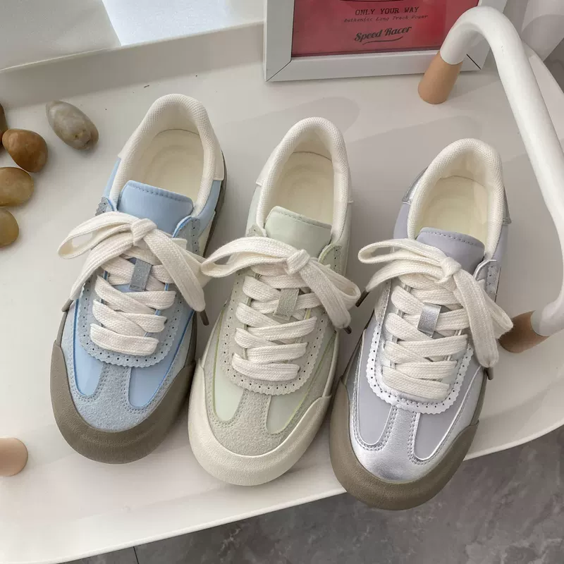 Summer white shoes, breathable footwear, sneakers for leisure, sports shoes, Korean style