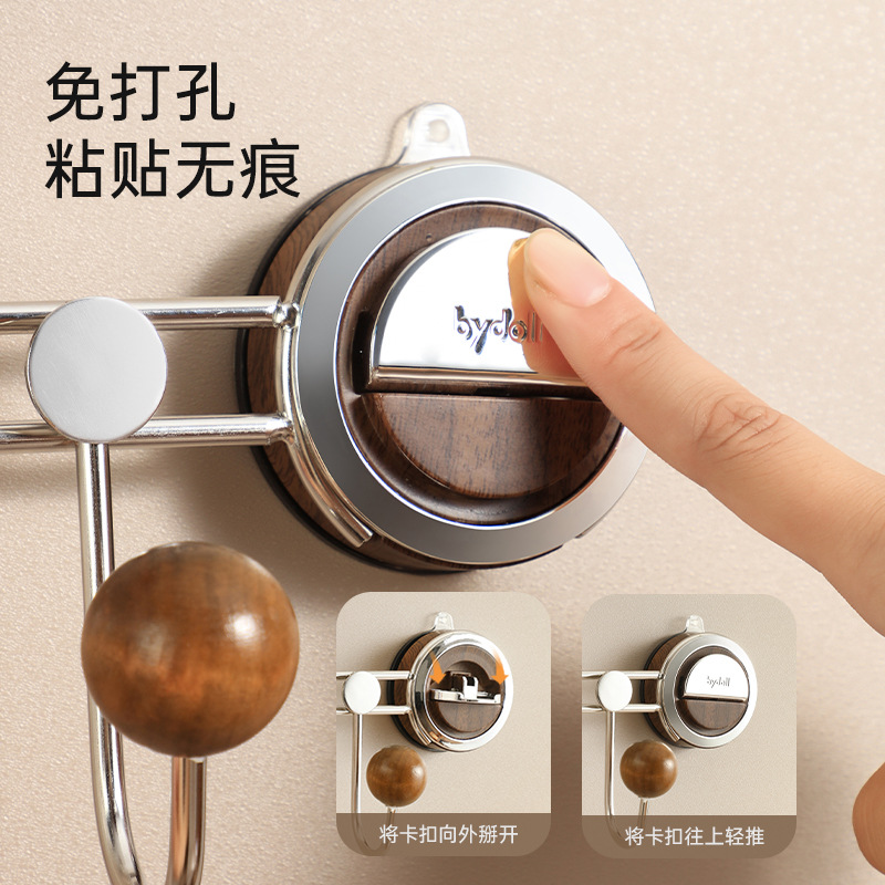 Gancho de ventosa detrás de la puerta, sin perforación, mochila de carga fuerte, almacenamiento en el hogar, percha de pared, gancho de dormitorio