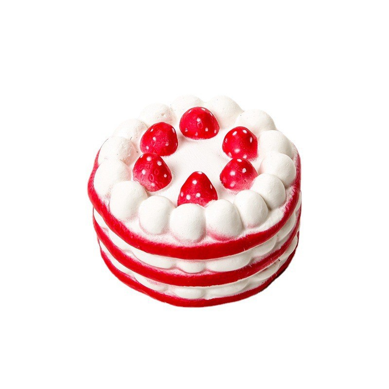 Nuevo pastel de fresa pu rebote lento simulación niños adultos descompresión Vent juguete fábrica al por mayor