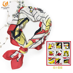 Japanese and Korean fashion, small and fresh new 70cm matte color polyester gift scarf square scarf silk tie factory wholesale