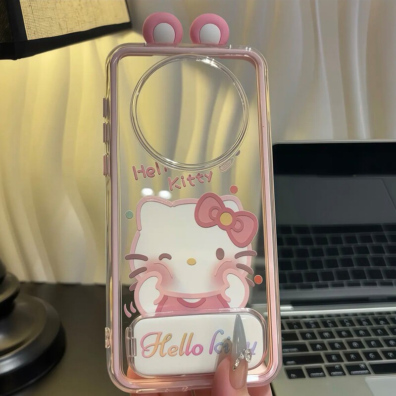 ins风果冻kitty猫耳朵公仔适用苹果16/15手机壳iPhone14/13/12软|undefined