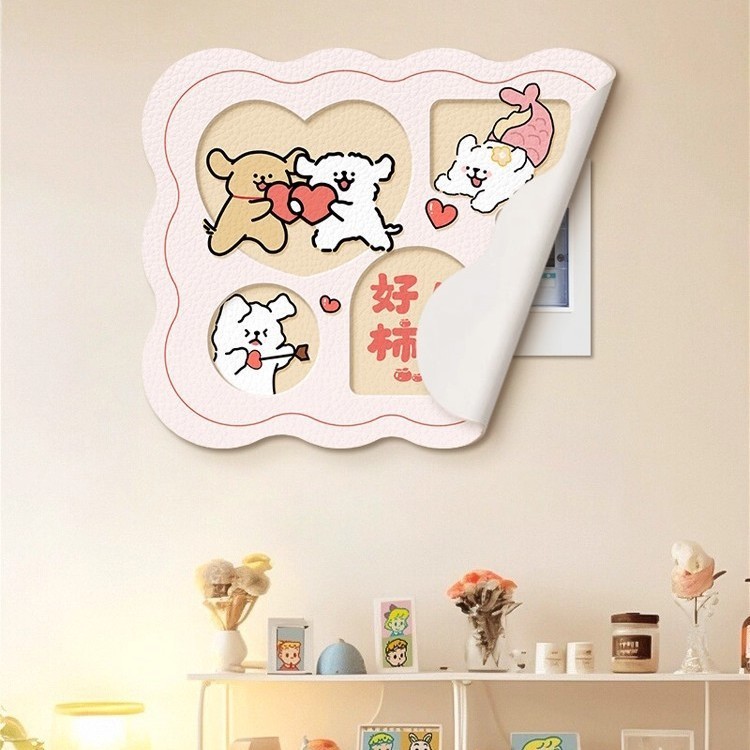 线条小狗磁吸电表箱装饰画免打孔遮挡配电箱电闸开关盒弱电源挂画|undefined