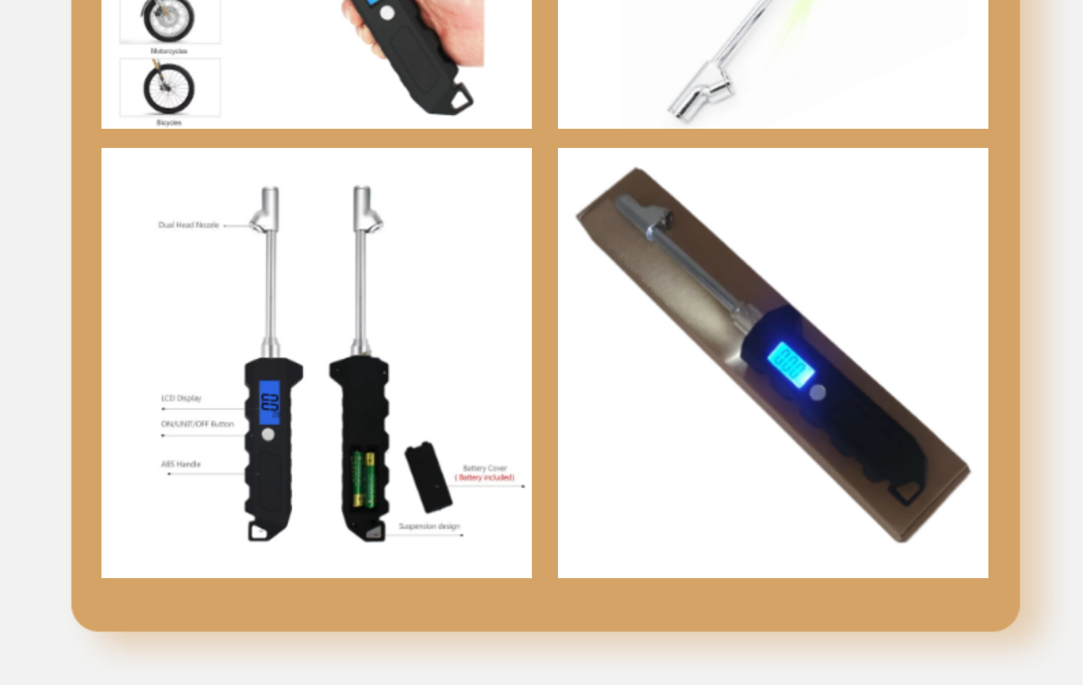 Truck tire pressure gauge with digital display, high-quality tire pressure gauge, measures 0-250 psi