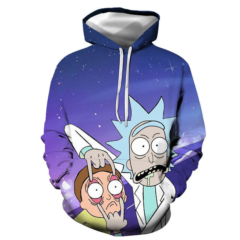 A Variety of Rick and Morty Themed Men's Sweatshirts, Personalized Trendy Hoodies, Comfortable and Versatile Casual Tops