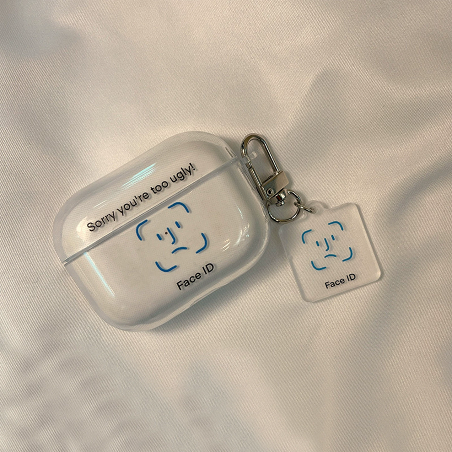 Защитный чехол (Apple AirPods) прозрачный TPU с милой подвеской, совместим с AirPods 1/2/3/4 и серией Pro