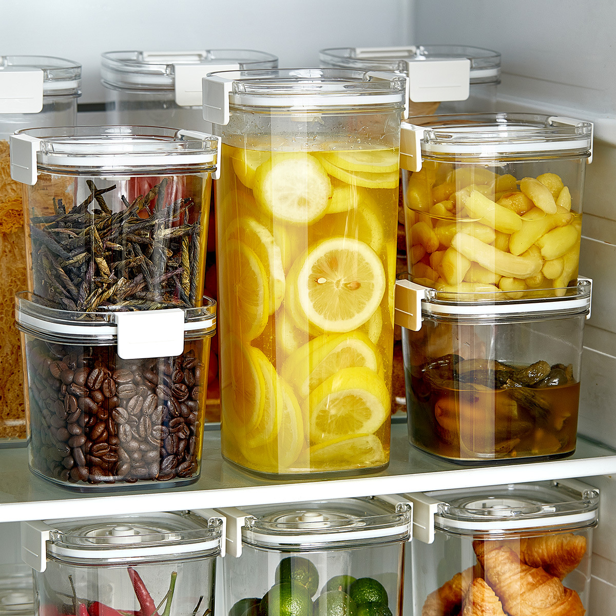 Airtight Food Storage Containers – BPA-Free Plastic Canisters For Dry Goods, Snacks & Leftovers (Set Of 3, Leakproof & Stackable)_voghion.com