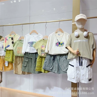 大牌童装尾款清货广州童装一手货鲨鲨舫品牌童装一手拿货童装批发